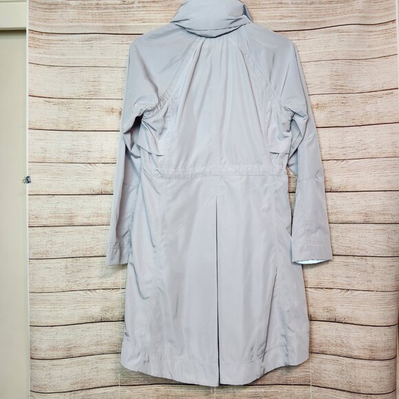 Athleta Drip Drop Rain Jacket Hooded Water-Repellent Long Women's Size XS Gray - Picture 11 of 16